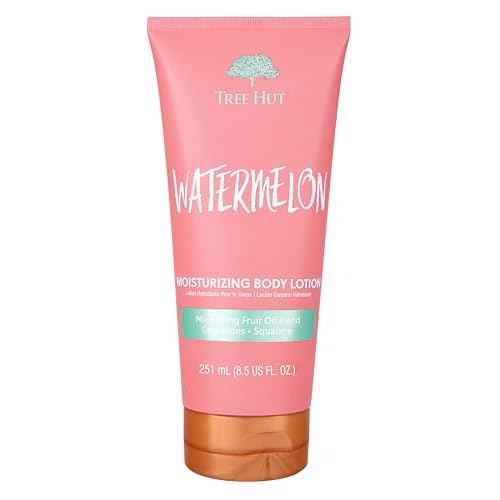 Tree Hut Watermelon Moisturizing Body Lotion, Ceramide and Squalene Formula Helps Protect Skin, Long-lasting Hydration Leaves Skin Feeling Soft & Moisturized, 8.5 fl oz.