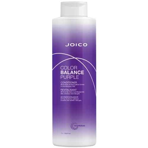Joico Color Balance Purple Conditioner | For Cool Blonde or Gray Hair | Eliminate Brassy Yellow Tones | Boost Color Vibrancy & Shine | UV Protection | With Rosehip Oil & Green Tea Extract