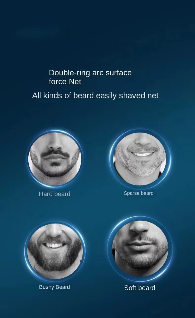 Portable Triple-Head Electric Shaver - Waterproof Wet & Dry Men's Razor