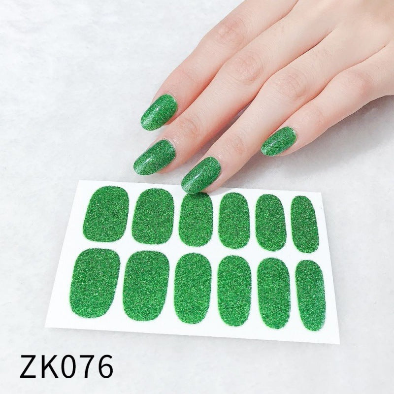 Waterproof Nail Stickers - Cute Peach Design
