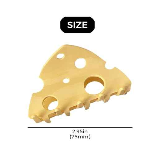 1pcs fashionable, cute, and creatively designed yellow cheese hair clip, ponytail, claw clip, simple style hair accessory gift for girls, sturdy hair clip, anti slip hair clippers