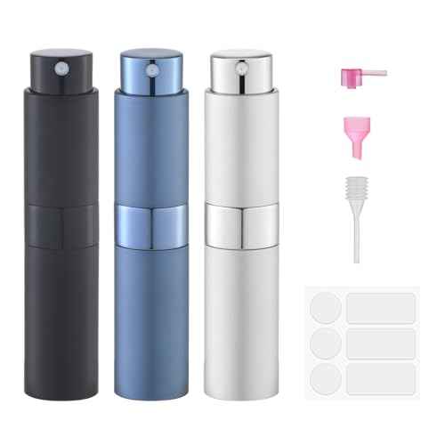 Perfume Atomizer Travel Bottle Refillable: Cologne Sprayer Portable for Men - Mini Spray Empty for Refill - 8ml Small Size Blue