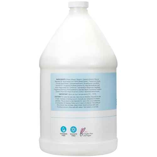 Ginger Lily Farms Club & Fitness Soothing Butter Lotion for Dry Skin, 100% Vegan & Cruelty-Free, Rain Water Scent, 1 Gallon (128 fl oz) Refill