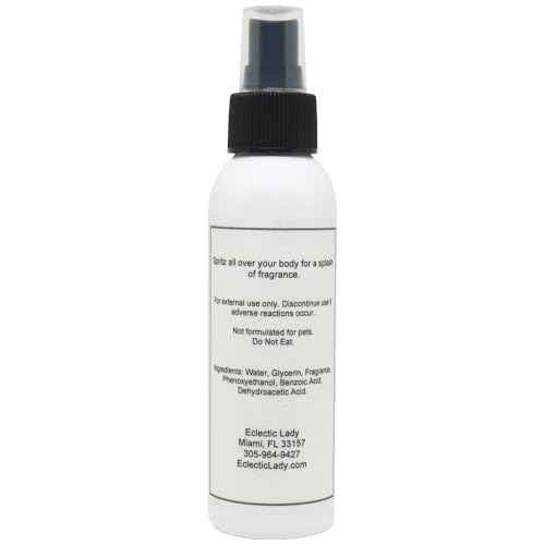 Eclectic Lady Banana Scented Body Mist Spray, 2 ounces, Body Mist for Women with Clean, Light & Gentle Fragrance, Cologne with Soft, Subtle Aroma For Daily Use