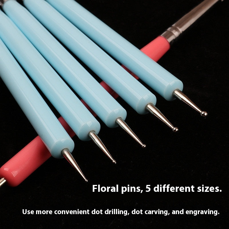 Manicure Nail Drill Pen Set - Double Point Electric Nail Art Tool in Blue