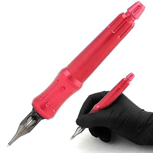 Tattoo Hand Poke a Stick Tattoo Pen Tool Aluminum Beginner Diy Home Tattoo Supply (Red)