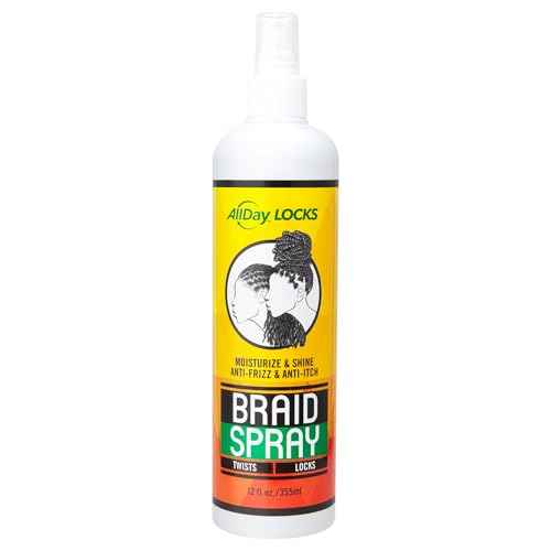 AllDay Locks Braid Spray (12 oz) | Alleviates Itchy & Dry Scalp | High Shine, Softens Dull Hair | Cleanse & Rejuvenate Braids, Locks, Twists, Cornrows | 12 oz