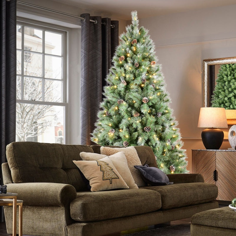 PVC Christmas Tree - Mixed Needle Design with Pine Cones