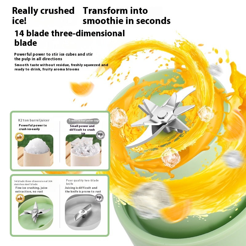 Wireless Portable Electric Juicer 1200ml Large Capacity Kitchen Appliance