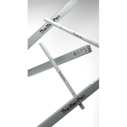 The Men Pen - Waterproof Eyebrow Pen | Beard Filler for Men | 1 Ounces - 3 Pack | Microblading Eyebrow Pen | Hair Filler | Anti-Smudge | Mustache, Beard & Eyebrow Filler | Dark Brown