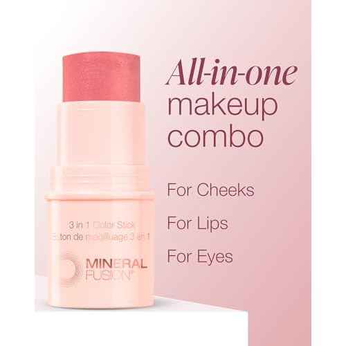 Mineral Fusion, Color Stick Rosette 3 In 1, 0.18 Ounce