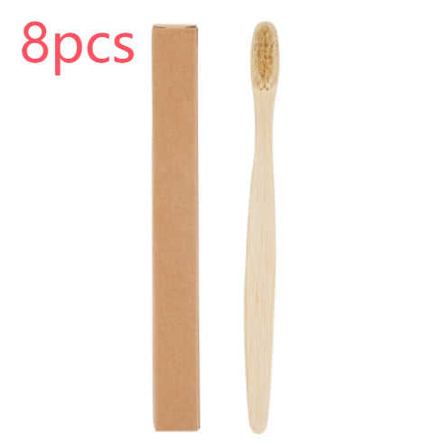 Eco-Friendly Bamboo Toothbrush with Pig & Horse Hair - Degradable & Soft