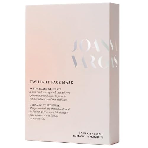 Joanna Vargas Twilight Face Mask - Hydrating Face Masks with Epidermal Growth Factor & Niacinamide - Soothing Facial Masks for Women - Repairing Sheet Mask for Enhanced Skin Barrier - 5 Sheets