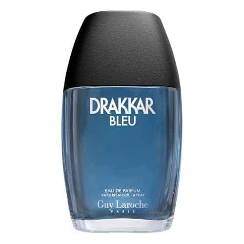 Guy Laroche Drakkar Bleu - Iconic Designer Fragrance - Powerful, Aquatic & Fresh Eau de Parfum - Aquatic Fougère - Long Lasting Mens Cologne - Day and Evening Scent 3.4 Fl Oz
