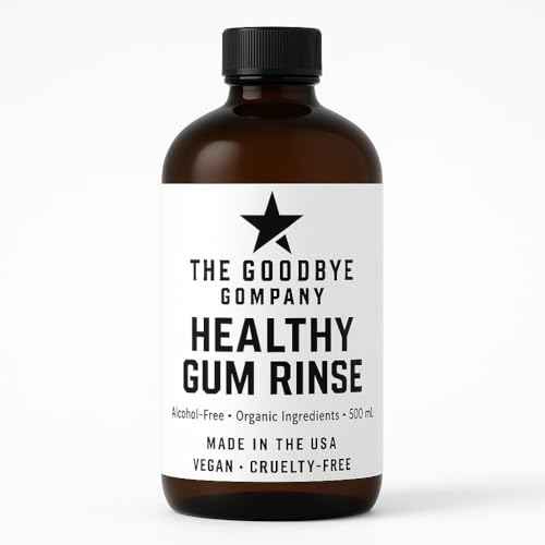 The Goodbye Company Healthy Gum Rinse - Alcohol-Free Natural Mouthwash for Gum Health, Bad Breath & Strong Teeth - Organic Echinacea & Clove Essential Oils - Made in USA - 500ml