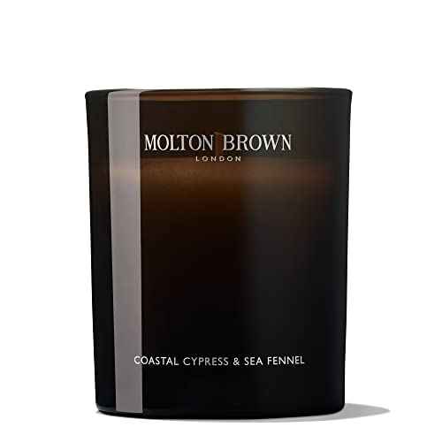 Molton Brown Coastal Cypress & Sea Fennel Signature Scented Single Wick Candle 6.07 oz.