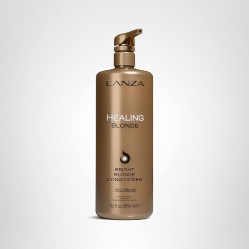 L’ANZA Healing Blonde Bright Conditioner, Formulated for Natural & Decolorized Blonde Hair - Boosts Shine & Brightness while Healing, with Sulfate-free, Paraben-free, Gluten-free Formula (32 Fl Oz)