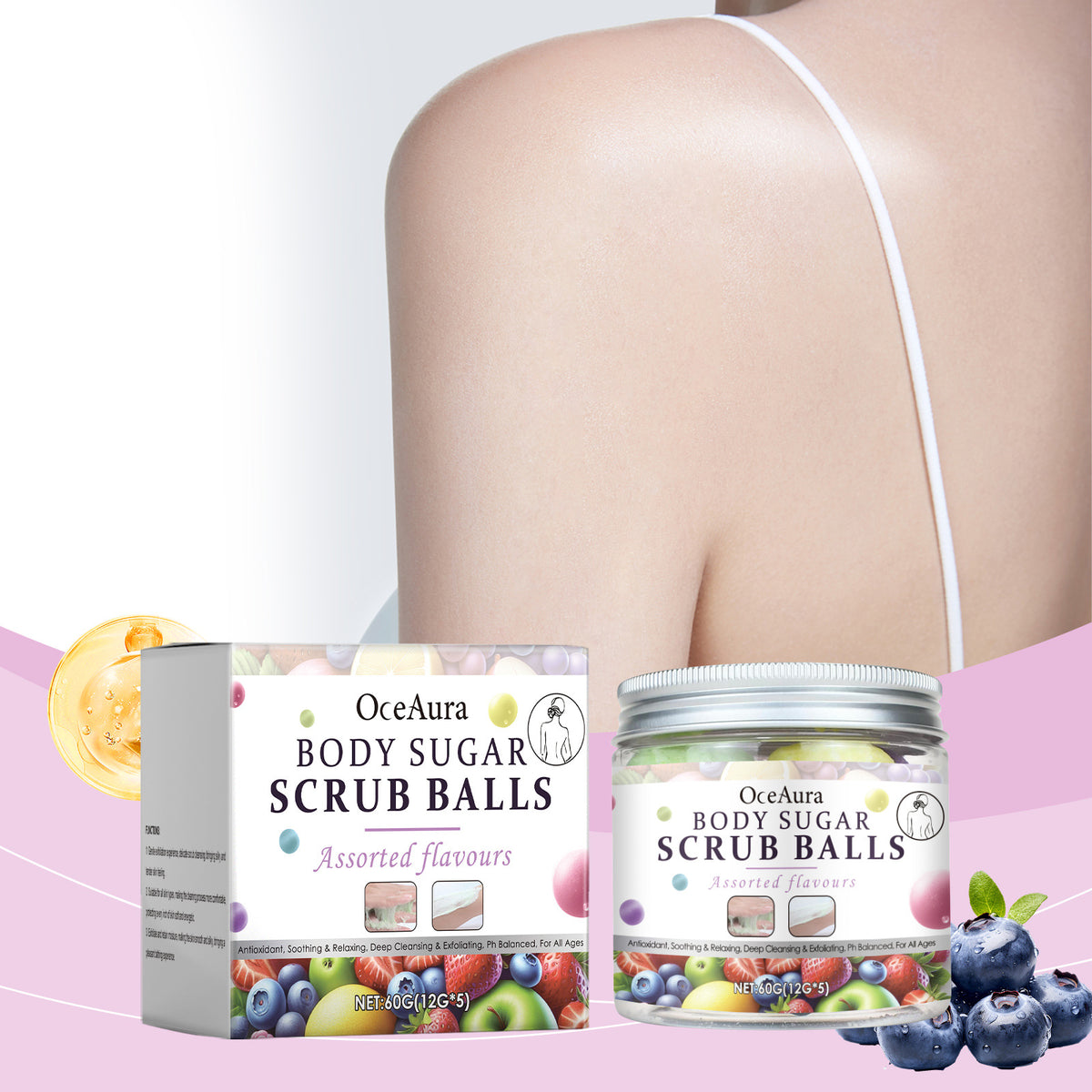 OCEAURA Exfoliating Dull Polish Bead Gentle Cleansing Care Silky Skin
