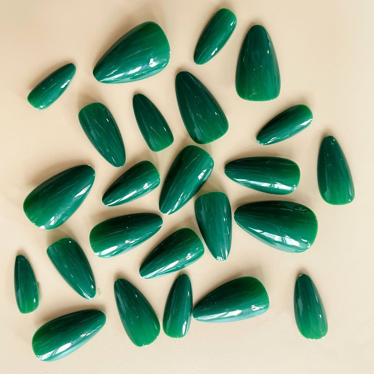 Green Nail Stickers Armor Set for Nail Art - Summer Solid Color