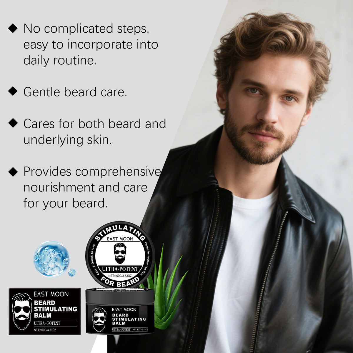 Men's Beard Care Cream - Nourishing & Softening, 100g