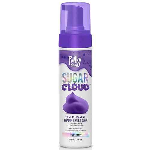 Punky Sugar Cloud Semi-Permanent Foam Hair Color, Poprock - Vibrant Hair Dye for Long-Lasting Color, Easy Application Foam Hair Dye, 6 fl oz.