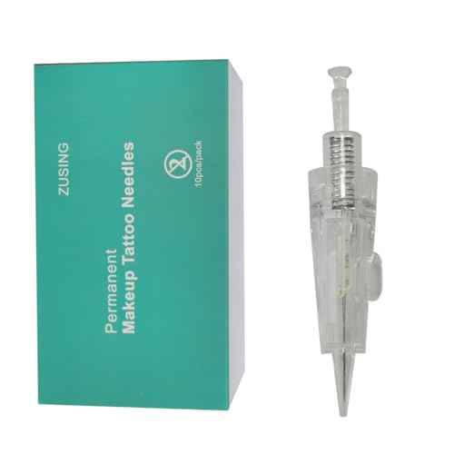 10PCS Permanent Makeup Tattoo Needles 1R Tattoo Machine Cartridge Needles for Eyebrow Tattoo Eyeliner Lip (1R)