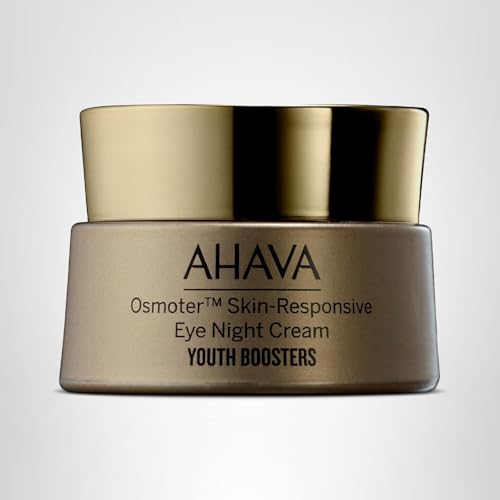 AHAVA Osmoter Skin-Responsive Eye Night Cream - Youth-boosting intense overnight treatment with patented Smartium, lessen dark circles & promote eye zone luminosity, resets the look of eyes, 0.5 Fl.Oz
