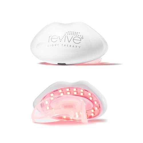 reVive Lux Collection Lip Plumper Device, LED Light Therapy Products for Lip Care, At-Home Infrared, Red & Amber Therapy for Smooth, Hydrated, Healthy-Looking Lips
