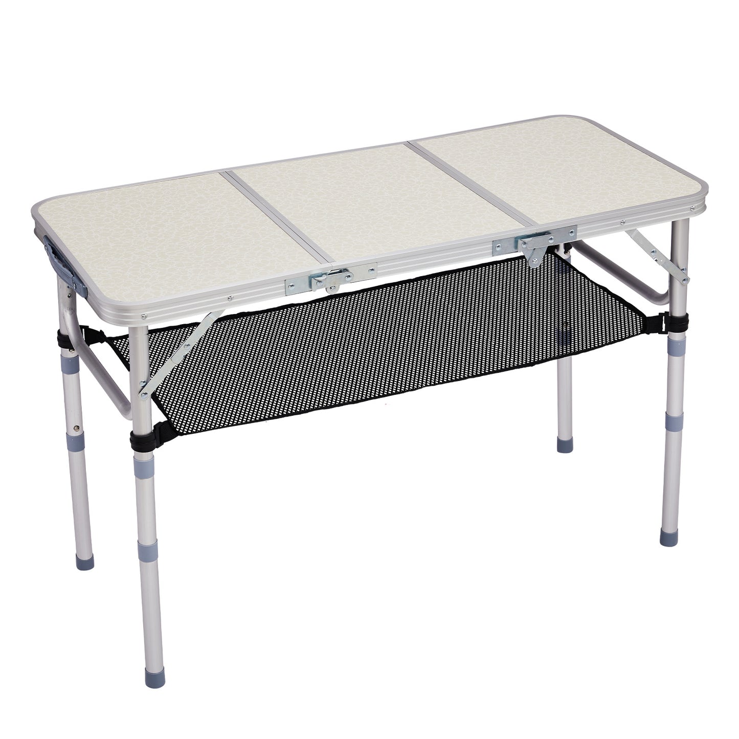 3ft Portable Adjustable Aluminum Folding Camping Table - White