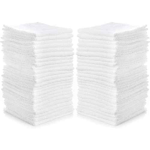 Simpli-Magic Cotton Washcloths White, 40 Pack, Size: 12¡±x12¡±