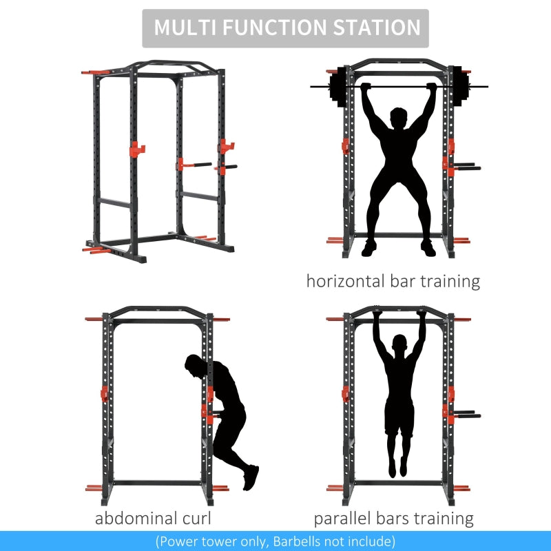 Adjustable Power Tower Dip Station & Pull Up Bar for Home Gym