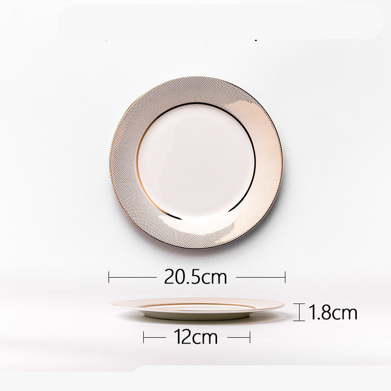 Nordic Style Bone China Dinnerware Set - Plates & Tableware for Home