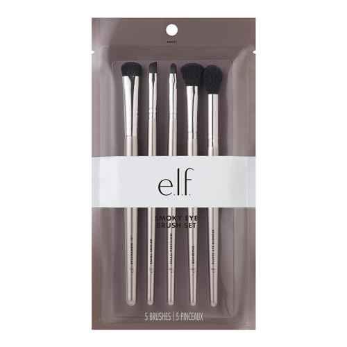 e.l.f. Smoky Eye Brush Kit, 5-Piece Makeup Brush Kit For Creating A Smoky Eye Look, Apply & Blend Eyeshadow, Vegan & Cruelty-Free
