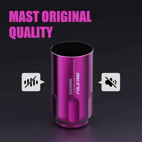 Mast Tattoo Gun Pen Machine Steel Grip for Fold Pro & Fold2 Pro Machine (Pink - 32mm)