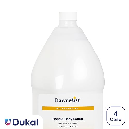 Dukal Dawn Mist Hand and Body Lotion with Pump, Gallon (Pack of 4)