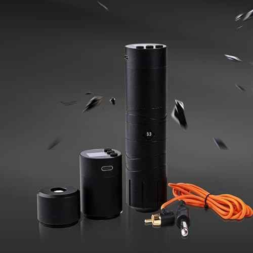 LONE Wireless Tattoo Pen Machine with 1700mAh Chargeable Battery,7 Adjustable Stroke Length Power Motor Tattoo Gun,Tattoo Rotary Machine with Extra Battery for All Cartridge Needles