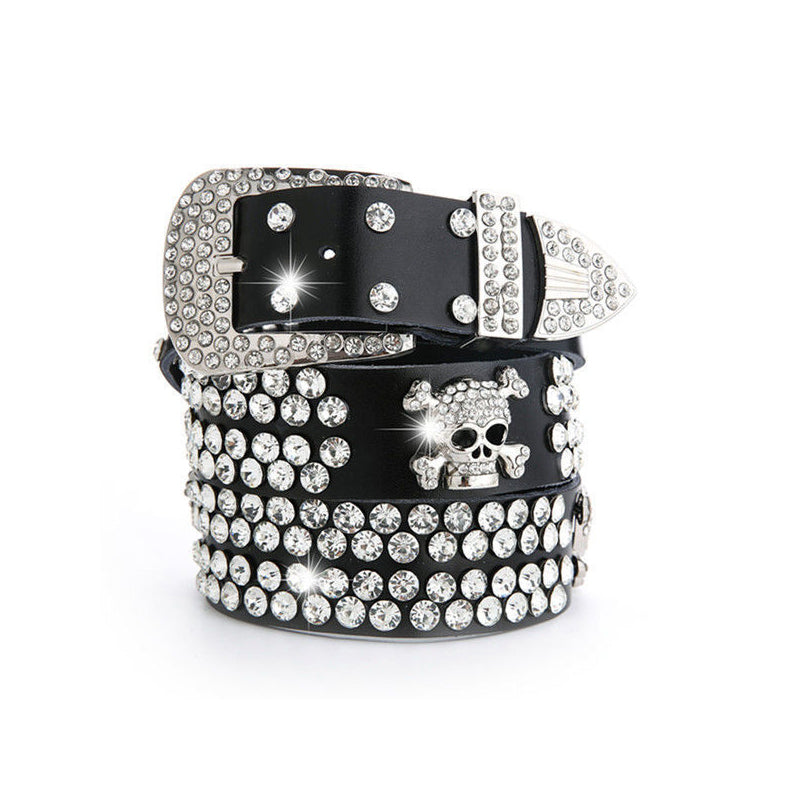 Western Cowboy Rhinestone Belt for Women - High-Quality Rivet Fashion Accessory