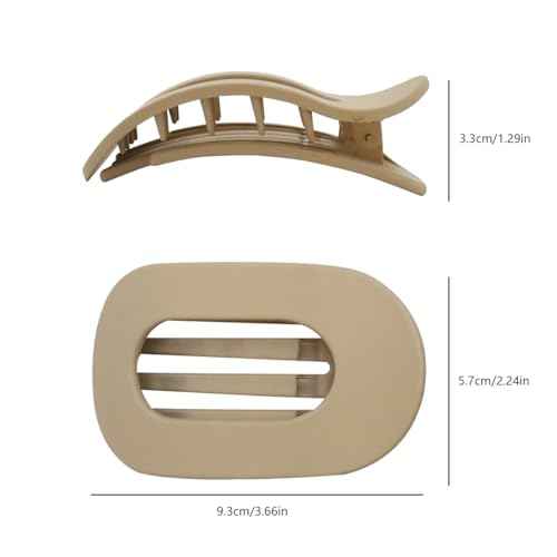 Flat Hair Claw Clips for Women,Matte Medium Hair Clips for Thick & Thin Hair- Comfortable Everyday Use for Office, Yoga, Party & Casual Styling (4PCS A)