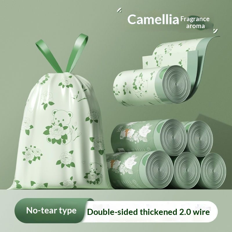 Large Household Garbage Bags with Drawstring and Mosquito Repellent Print
