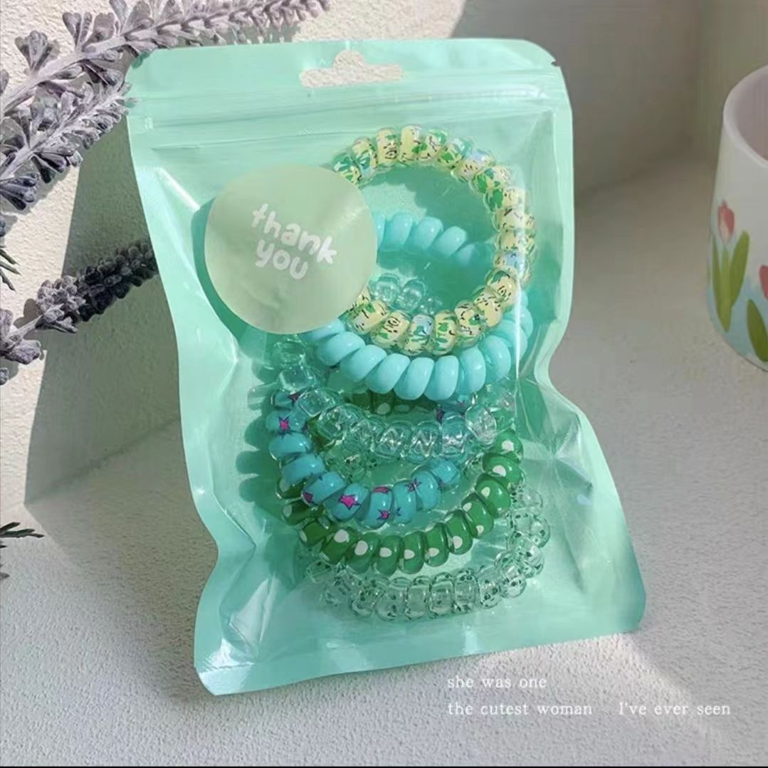Colorful Elastic Hair Rope Headbands for Girls - Pack of 6