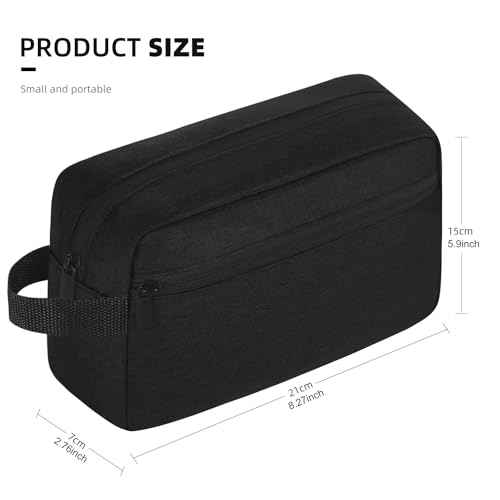 Travel Toiletry bag Toiletry bag for women men Hanging Cosmetic bag Travel accessories for Women Men (Black)