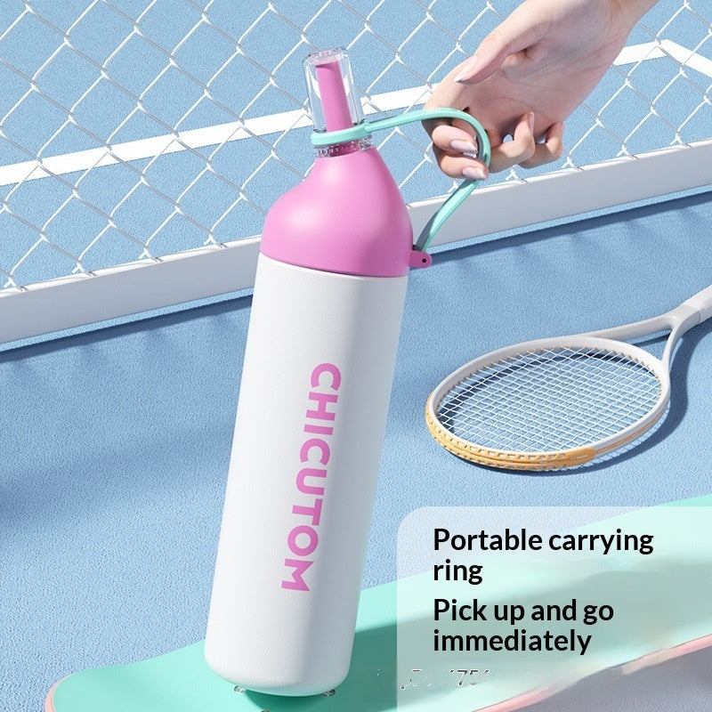 Large Capacity Thermal Mug with Straw - Insulated Travel Cup for Students