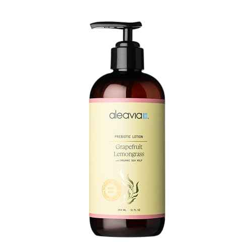 Aleavia Grapefruit Lemongrass Prebiotic Body Lotion ? Lightly Scented, All-Natural Moisturizing Body Lotion with Organic Essential Oils ? 12 Oz
