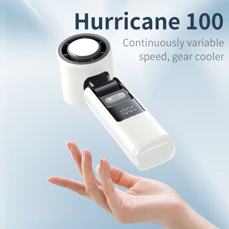 Rechargeable Handheld Fan with LED Display, Foldable Personal Cooling Device