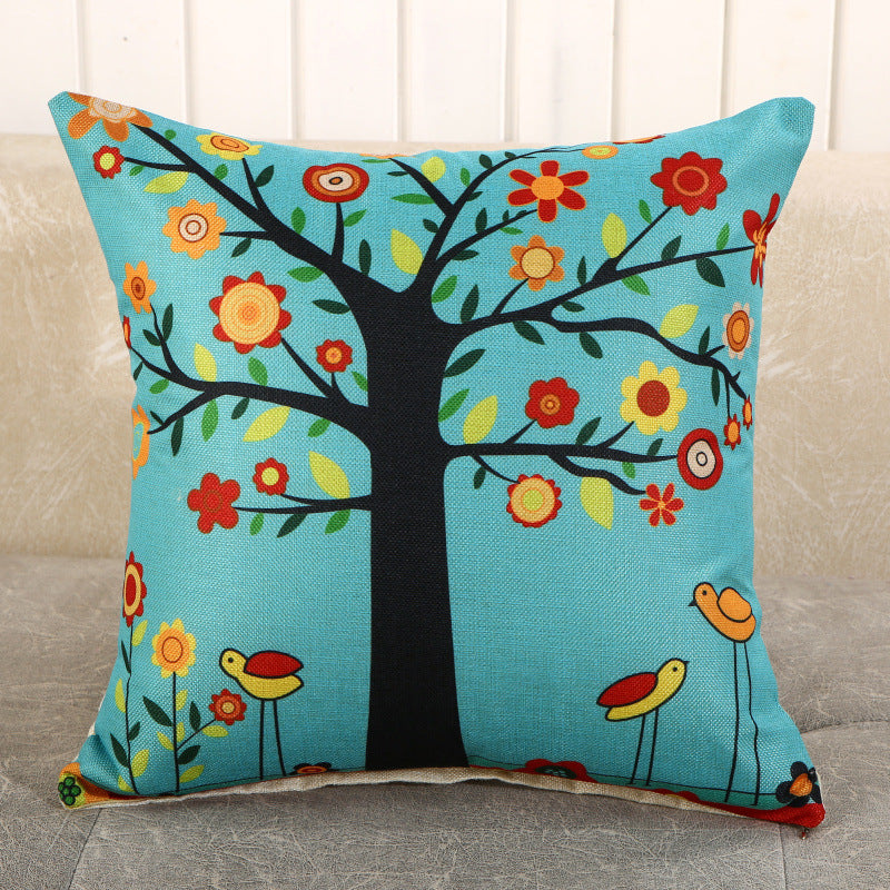 Decorative Cartoon Print Pillow Covers & Cushions for Sofa Bed Bedroom