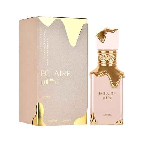 Lattafa Eclaire - Vanilla, Caramel, Sweet, Floral - Eau de Parfum Long-Lasting Fragrance for Women, 3.40 Ounce / 100 ml