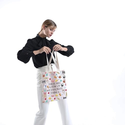 FOTAP Sound Music Inspired Gifts My Favorite Things Song Makeup Bag Musical Movie Tote Bag Theater Party Gifts (favorite things T)