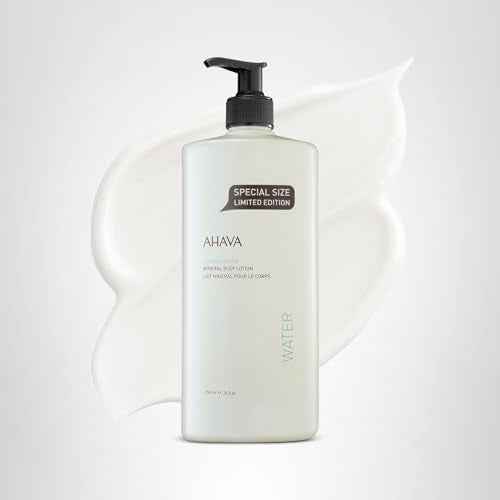 AHAVA Dead Sea Water Mineral Body Lotion - Daily Moisturizing & Hydrating Body Lotion with Osmoter, Exclusive blend of Dead Sea Minerals & Botanical Extracts, Original, 24 Fl.Oz (Packaging May Vary)