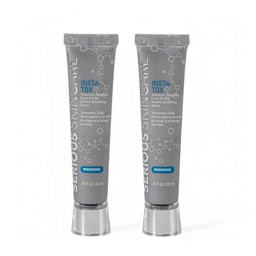 Serious Skincare INSTA-TOX Instant Wrinkle Smoothing Serum - Improves appearance of Fine Lines & Wrinkles - Temporary Skin Tightener - Instant Line Filler - Two .75 Fl Oz Tubes (2Pack)