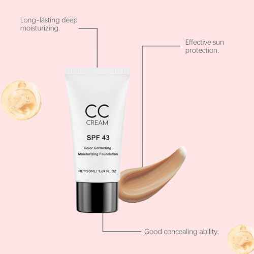 2-Pack-Foundation Mixer & Color Adjusting CC Cream - Deep Tan to Darken Light Shades | Mix to Create Your Custom Shade, Sunscreen Foundatio with Moisturizer, Full Coverage, Lightweight